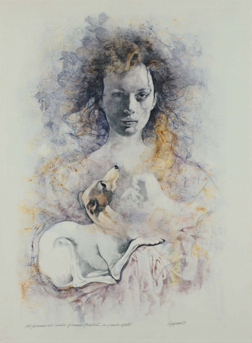 01 Female Figure with Greyhound 1988